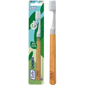 TEPE Choice Soft Toothbrush, Dental Toothbrush for Teeth Cleaning with 3 Replaceable Toothbrush Heads, Pink