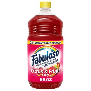 Fabuloso All Purpose Cleaner Bulk, Baking Soda, Bathroom Cleaner, Toilet Cleaner, Floor Cleaner, Shower and Glass Cleaner, Mop Cleanser, 336oz Total (56oz|Case of 6)