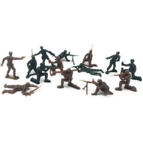 Funiverse 300 Piece Bulk Plastic Soldier Assortment (Green and Tan) - Plastic Army Men, Marines, or Navy Seals