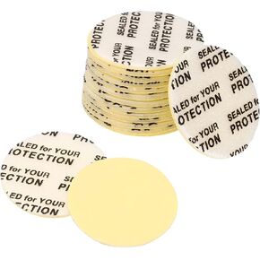 PATIKIL 35mm/1.4inch Pressure Sensitive Seal, 300 Pack Adhesive PS Foam Lid Cap Liners Resistant Tamper with Dustproof Paper Back for Plastic Glass Jar Bottle Cap Seals