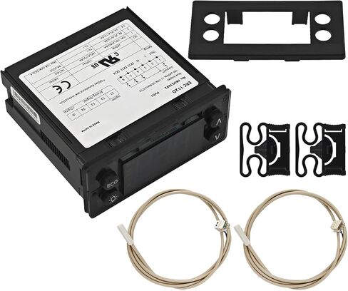 مجموعة تحكم درجة الحرارة ERC112D ، وحدة تحكم إلكترونية للتبريد مع تحقيقات مستشعر NTC مزدوجة ، استبدال Air Beverage 00C30-123D-03 و Danfoss ERC-112D 080G3492 080G3490 in Kuwait