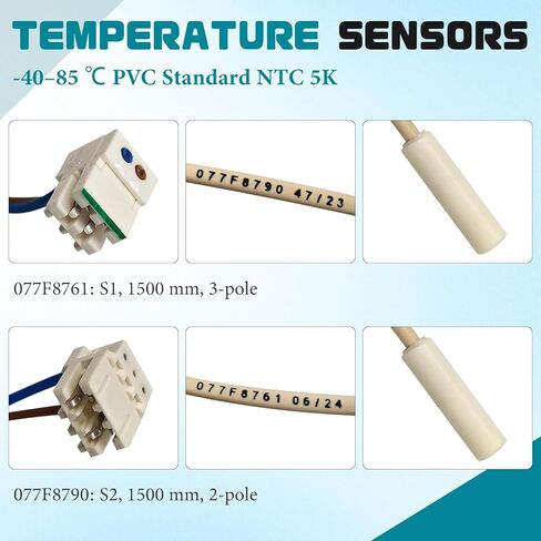 مجموعة تحكم درجة الحرارة ERC112D ، وحدة تحكم إلكترونية للتبريد مع تحقيقات مستشعر NTC مزدوجة ، استبدال Air Beverage 00C30-123D-03 و Danfoss ERC-112D 080G3492 080G3490 in Kuwait