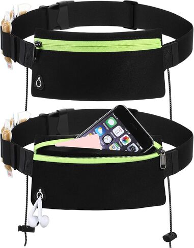 Abbylike 2 قطعة حزام الجري للسباق مع حزام مرن يناسب جميع مقاسات الخصر 23.6-42 بوصة حزام الجري للنساء والرجال مع حزام قابل للتعديل لسباق المريلة حامل حزام الترياتلون الجري والركض الرياضي in Kuwait
