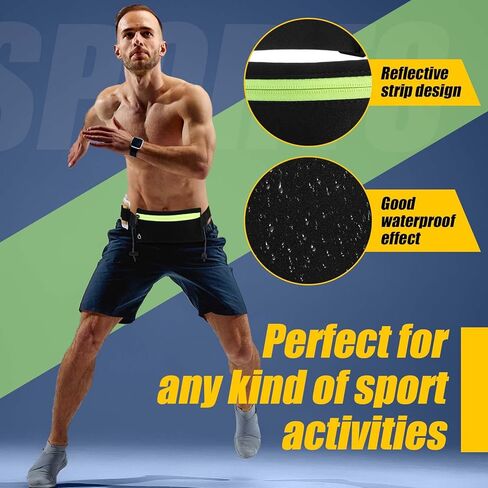 Abbylike 2 قطعة حزام الجري للسباق مع حزام مرن يناسب جميع مقاسات الخصر 23.6-42 بوصة حزام الجري للنساء والرجال مع حزام قابل للتعديل لسباق المريلة حامل حزام الترياتلون الجري والركض الرياضي in Kuwait