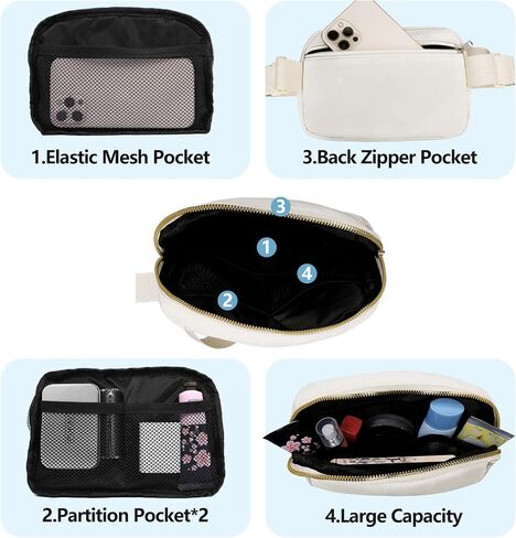 Birthday Gifts Initial Letter Waist Pack Personalized Gift for 8 9 10 11 12 Year old Girls Teen Cute Gifts Mini Small Pack White Letter J in Kuwait