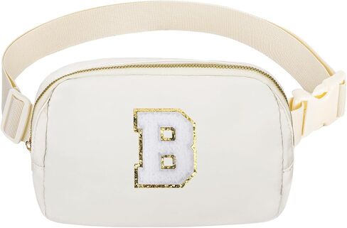 Birthday Gifts Initial Letter Waist Pack Personalized Gift for 8 9 10 11 12 Year old Girls Teen Cute Gifts Mini Small Pack White Letter J in Kuwait