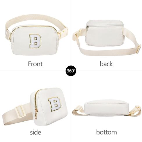 Birthday Gifts Initial Letter Waist Pack Personalized Gift for 8 9 10 11 12 Year old Girls Teen Cute Gifts Mini Small Pack White Letter J in Kuwait