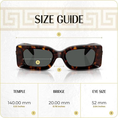 Versace VE4474U Rectangular Sunglasses for Men for Women + BUNDLE With Designer iWear Complimentary Eyewear Kit in Saudi Arabia
