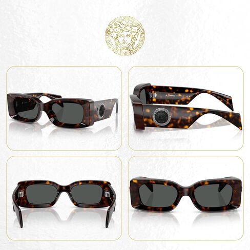 Versace VE4474U Rectangular Sunglasses for Men for Women + BUNDLE With Designer iWear Complimentary Eyewear Kit in Saudi Arabia