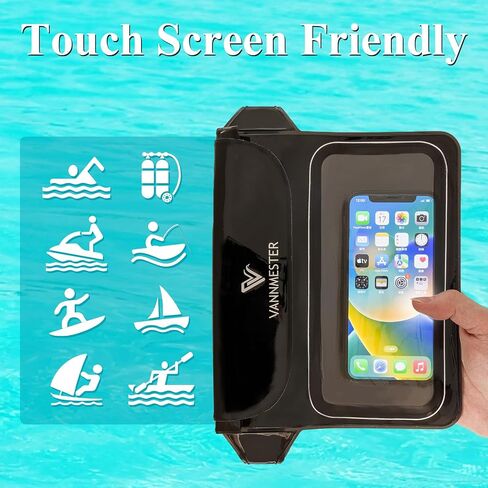 Waterproof Waist Pouch,Screen Touchable Dry Belt Bag,Waterproof Waist Bag,Waterproof Fanny Pack for Swimming Kayaking Snorkeling Beach (Black) in Saudi Arabia