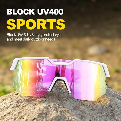 نظارات شمسية رياضية مستقطبة للرجال والنساء ، نظارة شمسية للبيسبول UV400 شباب ركوب الدراجات في الكرة الأرضية B0206 in Kuwait