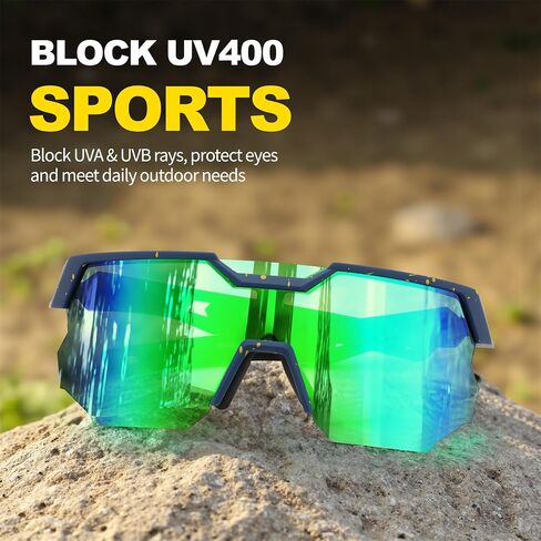 نظارات شمسية رياضية مستقطبة للرجال والنساء ، نظارة شمسية للبيسبول UV400 شباب ركوب الدراجات في الكرة الأرضية B0206 in Kuwait