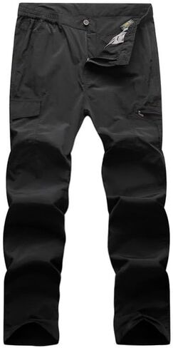 Kolongvangie Cargo Pants Quick Dry Hiking Men's Outdoor Casual Workout Breathable Pant with Multi-Pocket in Kuwait