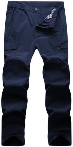 Kolongvangie Cargo Pants Quick Dry Hiking Men's Outdoor Casual Workout Breathable Pant with Multi-Pocket in Kuwait