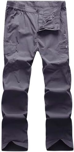 Kolongvangie Cargo Pants Quick Dry Hiking Men's Outdoor Casual Workout Breathable Pant with Multi-Pocket in Kuwait