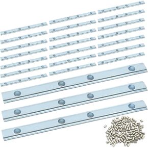 UOIENRT 24 قطعة من موصل مستقيم لربط لوحة قوس الزاوية، 4040 ملحقات فتحة T-Slot V مع براغي لقطع غيار إطار الطابعة ثلاثية الأبعاد من الألومنيوم 4040 (الطول 18 مم) in Kuwait