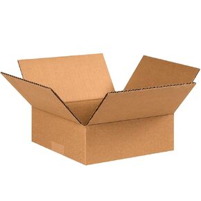 BOX USA 8x8x2 Flat Corrugated Boxes, Flat, 8L x 8W x 2H, Pack of 25 | Shipping, Packaging, Moving, Storage Box for Home or Business, Strong Wholesale Bulk Boxes