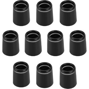 10pcs Golf Club Shaft Ferrules Silver Ring Vibration Damping Plastic Sleeve Anti-Scratch Ferrule for Golf Clubs for 0.335/0.0370 Pointed Iron Shaft Black