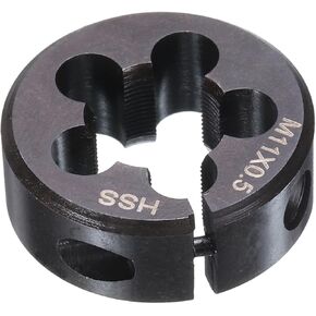 HARFINGTON Round Threading Die M11 x 0.5 Metric Thread 25mm OD Adjustable Right Hand High-Speed Steel (HSS) Round Die Screw Thread Cutting Die for Thread Repair