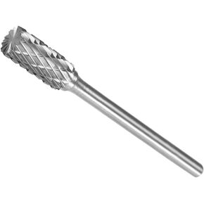 Tungsten Carbide Rotary Burrs File, 1/8" Shank 1/4" Dia, Double Cut Cylinder Shape Rotary Burrs Tool - (Applications: for Metal Carving)