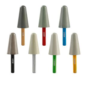LOZLIN 7PCS Orbicular Diamond Grinding Bits 50-1500Grit with 6mm Shank Resin Diamond Grinding Burrs for Metal Mould Polishing Rotary Tools