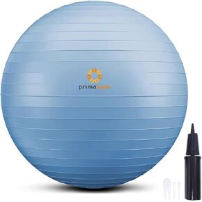 Primasole Yoga Ball Fitness & Exercise Balls for Workout Birthing Ball for Pregnancy Office Ball Chair75CM Pale Gray