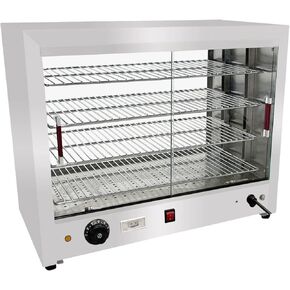 Countertop Pie Warmer Hot Food Display Cabinet Glass Warming Showcase 25" 4 Shelves 1kw (580)