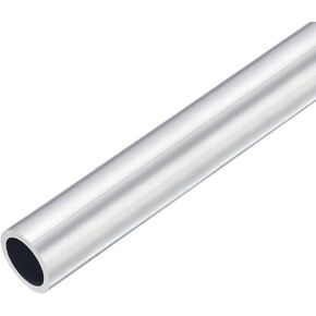 TOP-VIGOR 1Pc 6063 Aluminum Round Tube, 25mm OD 20mm ID 300mm Length Seamless Aluminum Straight Tubing Pipe for Industry DIY Projects