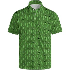 Golf Polo Shirts for Men Quick Dry Short Sleeve Polo Shirts Golf Gifts Crazy Golf Shirts for Men Fun Golf Outfits