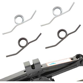 4 Pcs Metal Handle Extension Spring Accessories Jack Accessory 3 Ton Floor Jack Torsion Strong Handle Return Spring Repair Tool (Black and Silver)