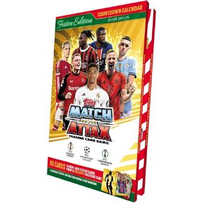 Topps Match Attax 24/25 - Advent Calendar - 120 Match Attax cards including 24 all new Festive cards plus a guaranteed new and exclusive Gold-Edge card!