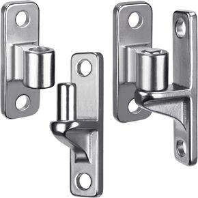 304 Stainless Steel Gate Hinges, Heavy Duty Non-Welding, 2 Pack Wall Mount Female & Male Hinges for Wooden Fences & Farm Gates, 600lbs Capacity