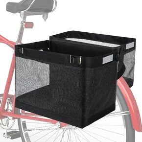 1 Pair Bicycle Grocery Panniers Bike 36L Pannier Bag Cycling Rack Basket Rear Bike Rack Basket with Carrying Handle Ebike Saddle Bags for Most Bicycle Rear Rack Traveling Commuting