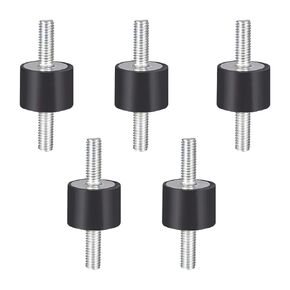 uxcell 20 x 15mm Rubber Mounts,Vibration Isolators,Shock Absorber with M6 x 18mm Studs 5pcs
