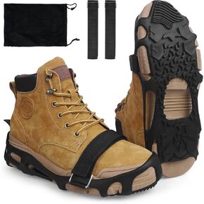 Spikeless Ice Cleats Snow Crampons for Shoes and Boots Transitioning Between Outdoor Indoor Surface Safety Traction Anti Slip On Spikeless Ice Traction Devices for Snow and Ice