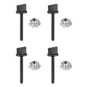 uxcell M4 x 35mm Thumb Screw Bolt with T Nut Hand Driven Spade Nylon Plastic Screws Metric Thread for RC Model Aircraft 4 Pcs