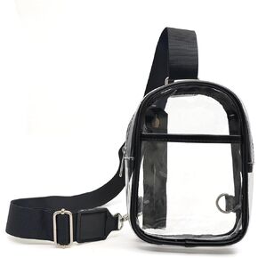 حقيبة واضحة للسيدات لأحداث الاستاد ، استاد Clear Crossbody Bag معتمد ، حقيبة صغيرة صافية ، حقيبة شفافة للحفلات الموسيقية