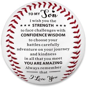 FOOZDEEVAAQ Son Baseball Gifts from Mom Dad Baseball Gifts for Men Son Gifts for Birthday Valentines Day Gifts for Him