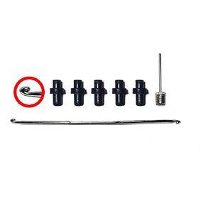 Soccer Ball Valve Replacement Kit with Inflation Needle and Rubber Nozzles Sport Ball Inflation Valve Kit 5 Replacement Valves for Basketball, Soccer, Volleyball and Football