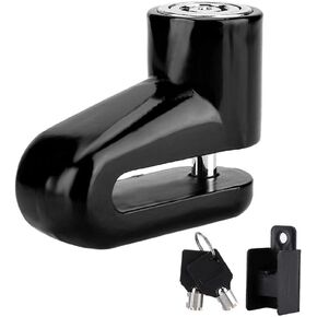 Brake Lock, Security Scooter Motorcycle Bicycle Anti-Theft Heavy Duty Bike Brake Wheel Disc Rotor Lock(Black)