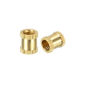 uxcell Knurled Insert Nuts - 10Pcs M3 x 5mm Length x 4mm OD Female Thread Brass Threaded Insert Embedment Nut for 3D Printer