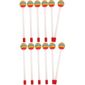 12 Pcs Sponge Stick Drum Plastic Sticks Drum Mallet for Kids Music Instrument Drumsticks Portable Drum Mallet Practical Drumstick Plastic Drum Mallet Percussion Stick Drum Stick