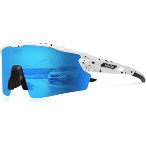 Polarized Cycling Glasses with 4 Lenses Sports Sunglasses For Women Men Baseball Running Fishing Golf Driving