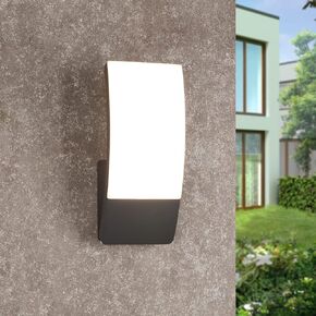 Wall Light Outdoor LED Wall Mount Lamp Modern Wall Sconce Lighting Lantern Fixture Arc Aluminum Lights for Porch Front Door Garden Yard Patio IP54 Waterproof 10W 720Lm 3000K