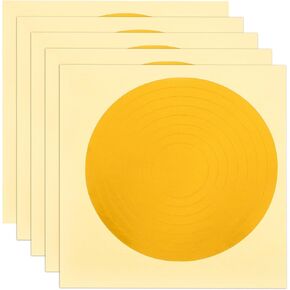 5 Sheets Reflective Stickers for Pressure Gauge, Waterproof Round Decals Adhesive for Gas Pressure Gauge, 10cm Identification Logo Stickers for Hydraulic Gauge Indication Marker Labels