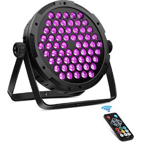 60 LED Stage Par Light - 90W RGB DMX Par Light Sound Activated Auto Play Remote Control Uplights for Events Club Wedding Church Party Music Live DJ Mobile Lighting Entertainment Show