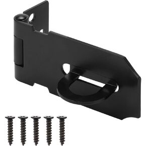 Door Lock Hasp Latch, Iron Safety Packlock Clasp Hasp Lock Latch, Extra Thick Gate Lock Hasp with Screws Brushed Finish 1 Pack(3 Inch)