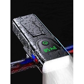 Super Bright 6-LED Bike Light - 5 Lighting Modes, IPX6 Waterproof, USB-C Rechargeable - Ideal Bike Lights for Night Riding, Commuter, Mountain, and Road Cycling for Adults and Kids