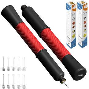 (2 Pack) Ball Pump with Needle Storage Design, Included 10 Ball Needles and Extendable Cable, Hand Pump for Balls, Ball Air Pump for Basketball Soccer Football Volleyball Rugby Ball