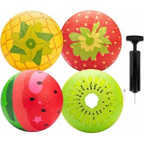 SCS Direct Gaga Ball Playground Balls (8.5 inches) w Air Pump- Durable Rubber Pack for Recess Dodgeball, Kickball, Gagaball Official Play & School -Fun Outdoor Toys & Gifts for Kids